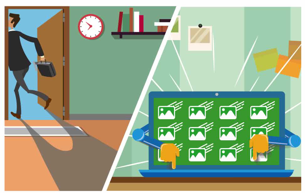 白Days，你去上Class，Your home computer also works and automatically helps yousend photo album
